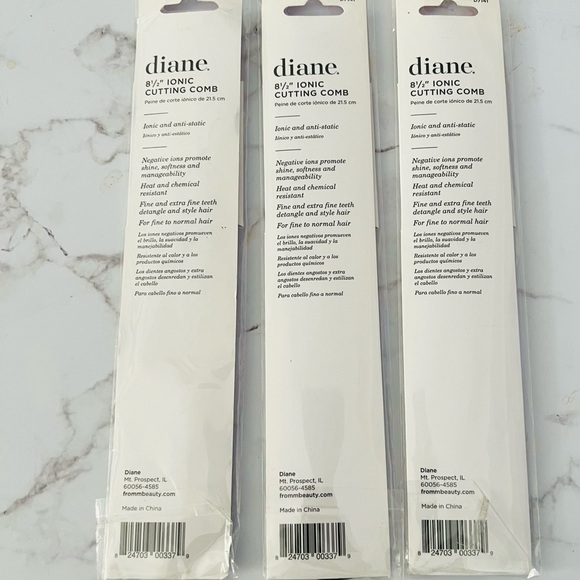 Diane by Fromm 8 1/2 ionic comb 3 pack - Picture 2 of 2